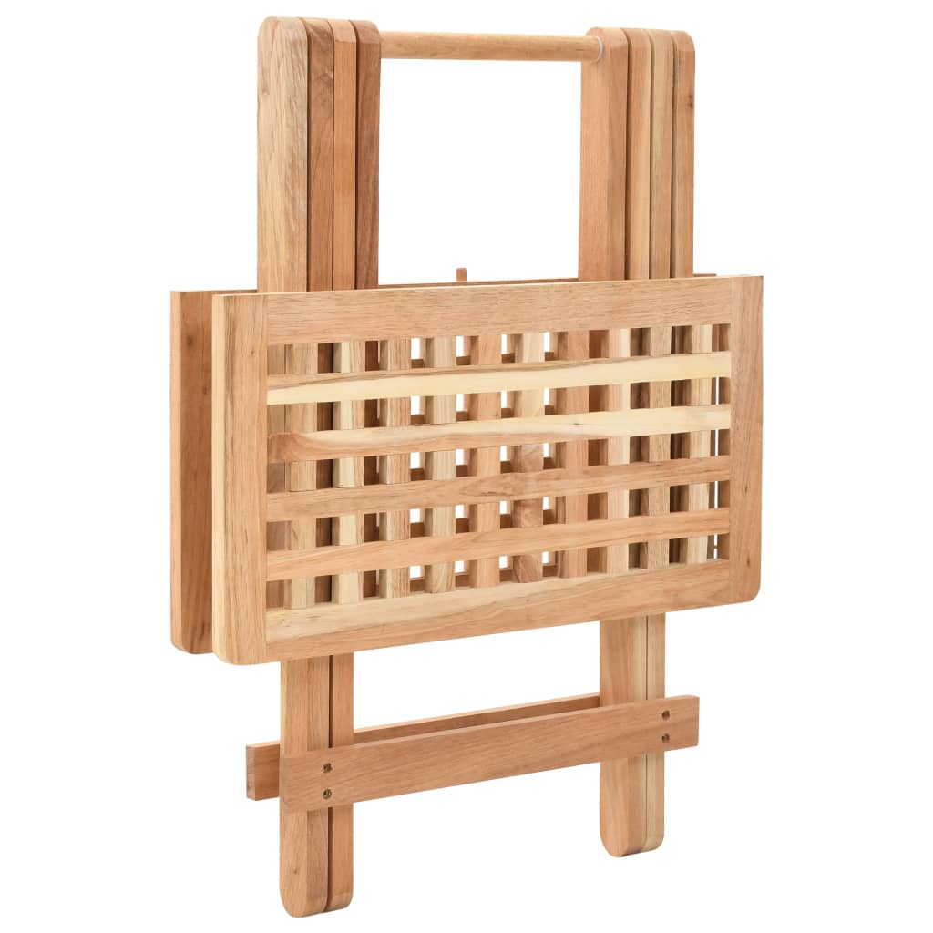 vidaXL Masă laterală pliabilă, 50x50x49 cm, lemn masiv de nuc vidaXL Masă laterală pliabilă, 50x50x49 cm, lemn masiv de nuc