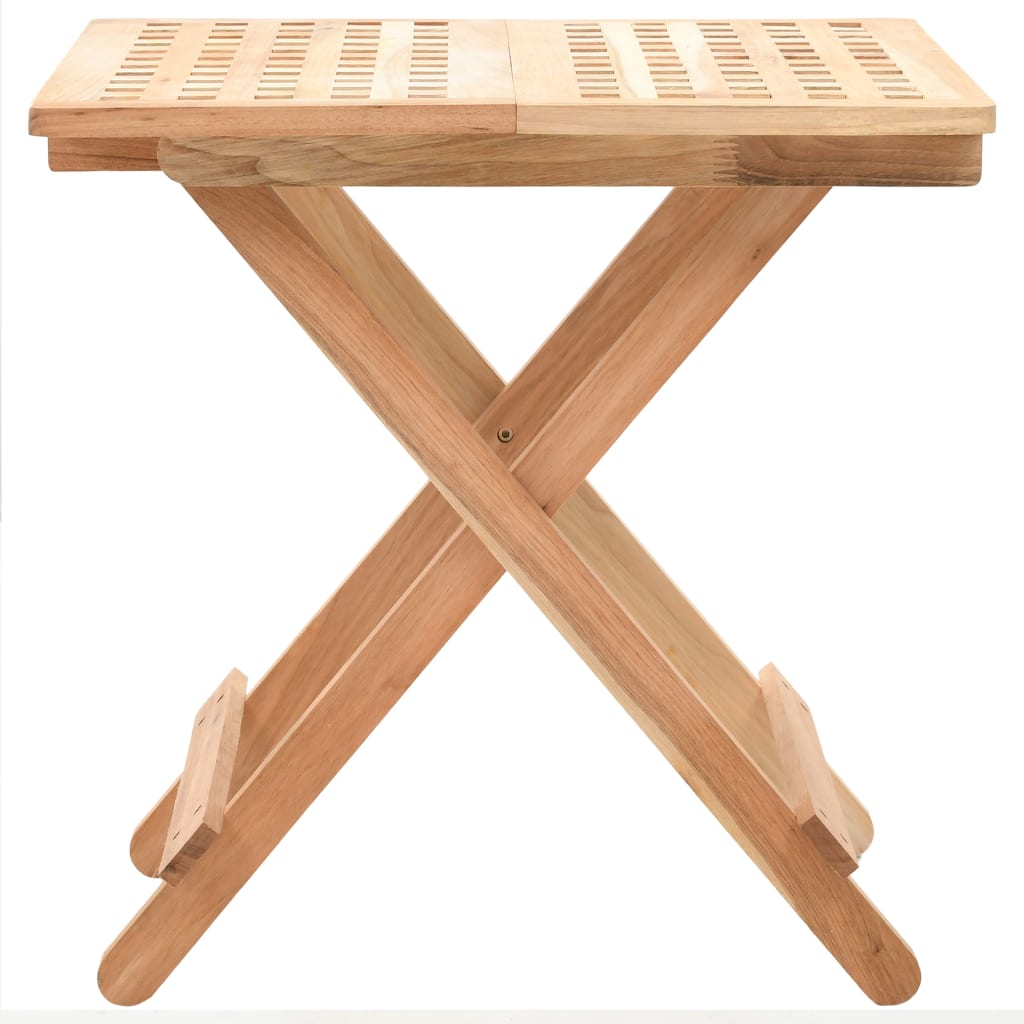 vidaXL Masă laterală pliabilă, 50x50x49 cm, lemn masiv de nuc vidaXL Masă laterală pliabilă, 50x50x49 cm, lemn masiv de nuc