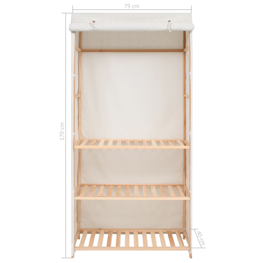 vidaXL Dulap de haine cu 3 rafturi, 79 x 40 x 170 cm vidaXL Dulap de haine cu 3 rafturi, 79 x 40 x 170 cm