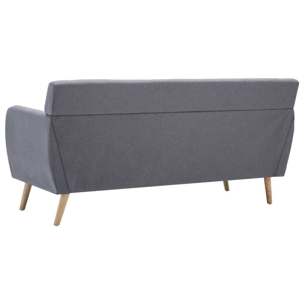 vidaXL Canapea 3 locuri, tapițerie textilă, 172x70x82 cm, gri deschis vidaXL Canapea 3 locuri, tapițerie textilă, 172x70x82 cm, gri deschis