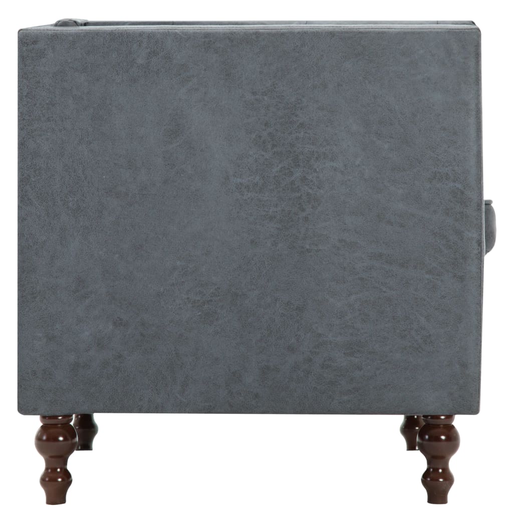 vidaXL Fotoliu, gri, material textil