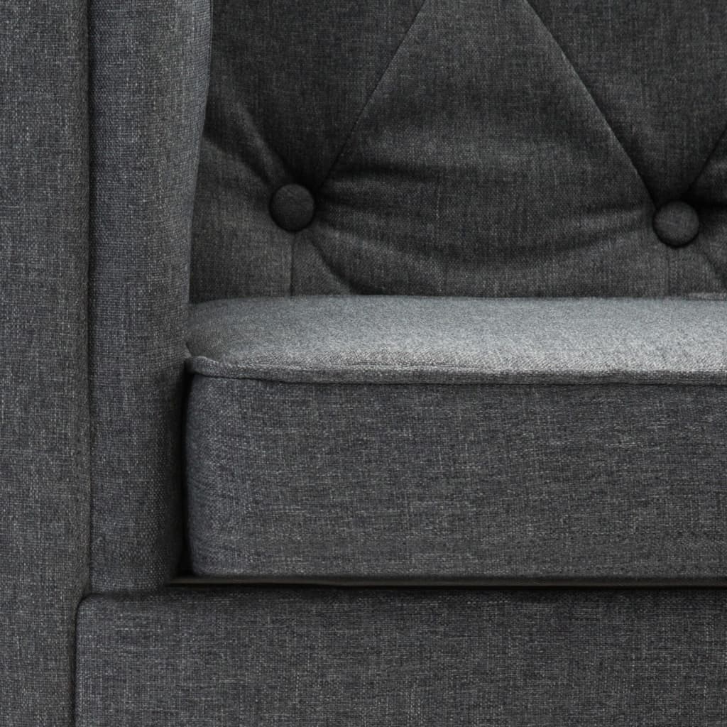 vidaXL Fotoliu, gri închis, material textil