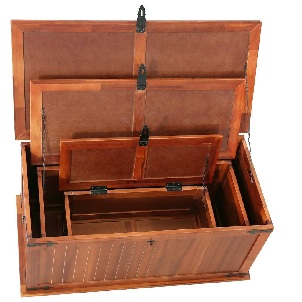 vidaXL Cufere de depozitare, 3 buc., lemn masiv de acacia vidaXL Cufere de depozitare, 3 buc., lemn masiv de acacia