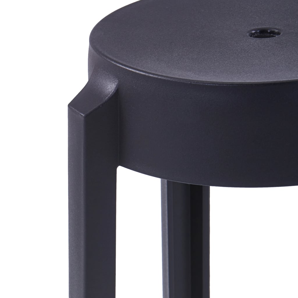 vidaXL Scaune stivuibile 4 buc., negru, plastic