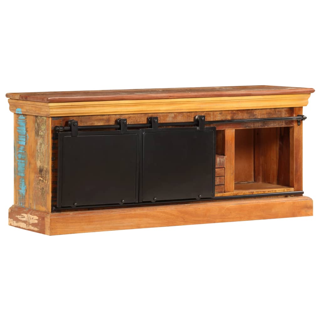vidaXL Comodă TV, 110 x 30 x 45 cm, lemn masiv reciclat
