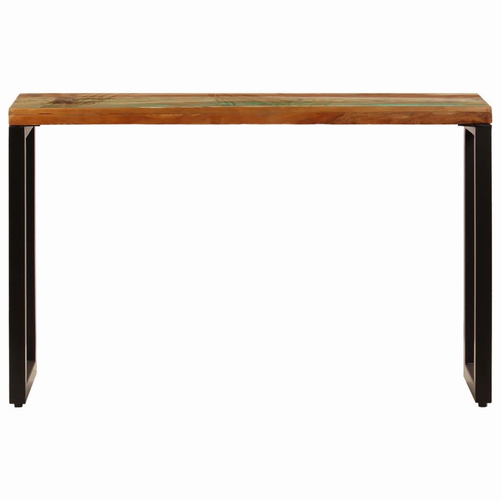 vidaXL Masă consolă, 120x35x76 cm, lemn masiv reciclat și oțel vidaXL Masă consolă, 120x35x76 cm, lemn masiv reciclat și oțel