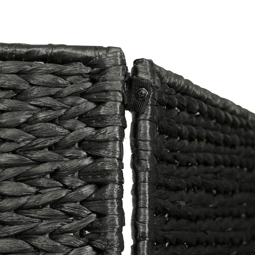vidaXL Paravan cameră cu 5 panouri, negru, 193x160 cm, zambilă de apă vidaXL Paravan cameră cu 5 panouri, negru, 193x160 cm, zambilă de apă