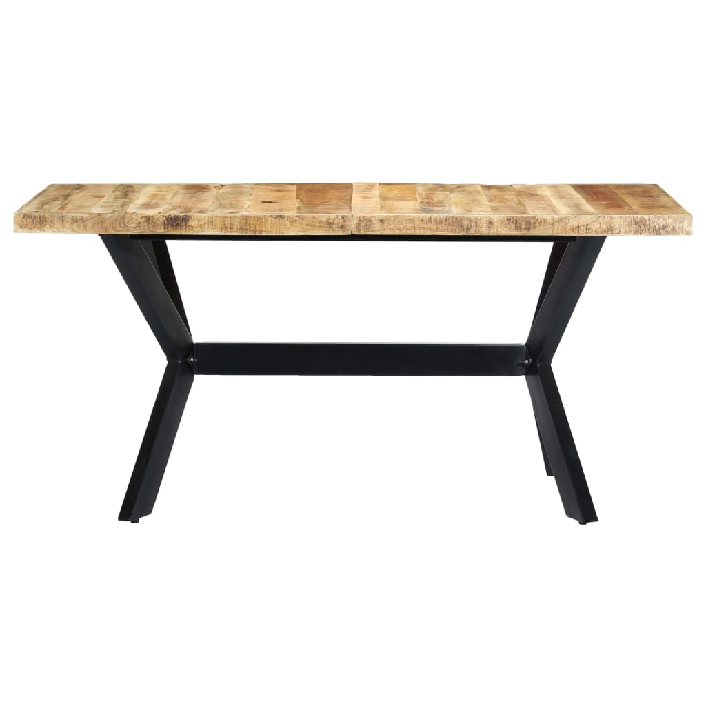 vidaXL Masă de bucătărie, 160x80x75cm, lemn masiv de mango nefinisat vidaXL Masă de bucătărie, 160x80x75cm, lemn masiv de mango nefinisat