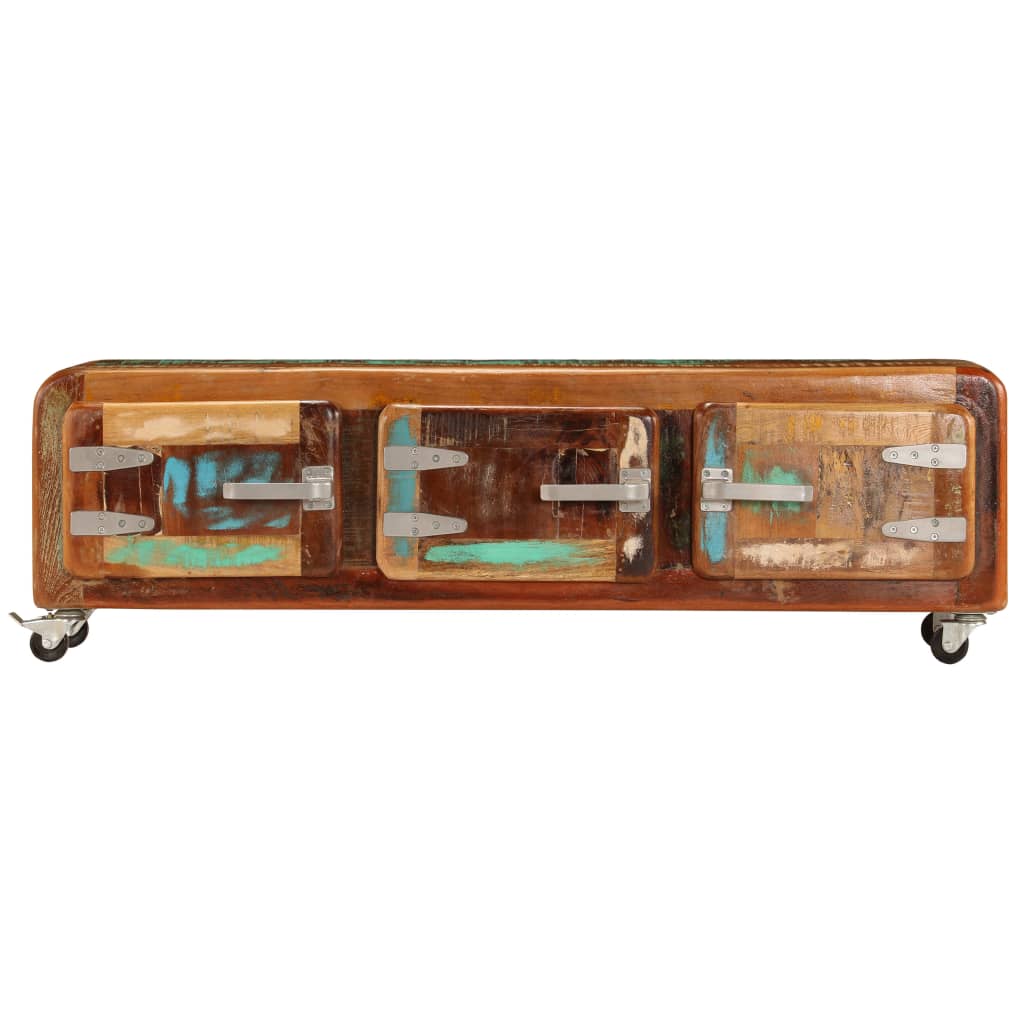 vidaXL Comodă TV, 120 x 30 x 37 cm, lemn masiv reciclat