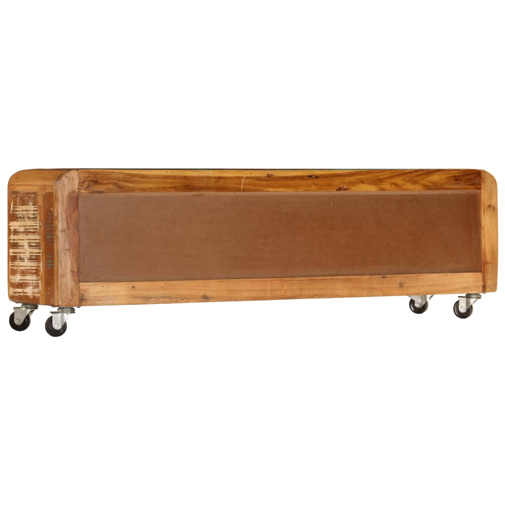 vidaXL Comodă TV, 120 x 30 x 37 cm, lemn masiv reciclat