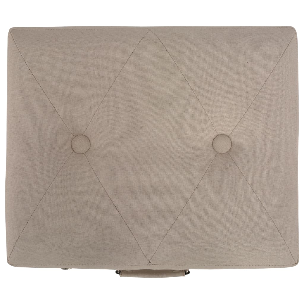 vidaXL Taburet cu depozitare, 40 cm, bej, material textil