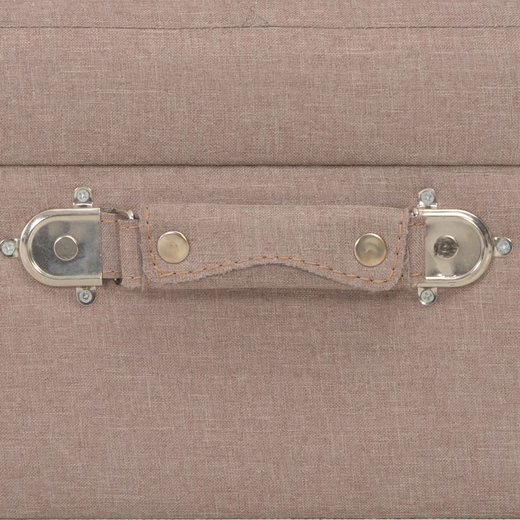 vidaXL Taburet cu depozitare, 40 cm, maro, material textil