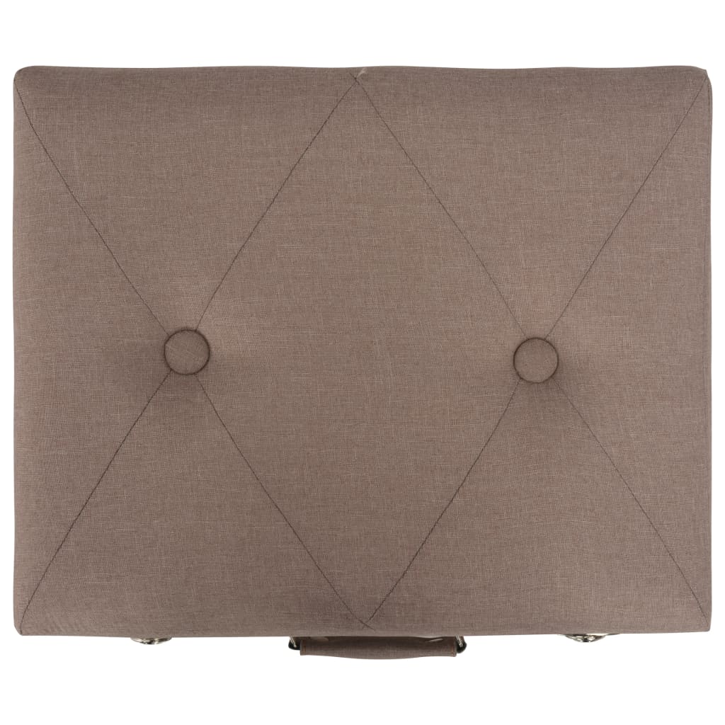 vidaXL Taburete cu depozitare, 3 buc., maro, material textil vidaXL Taburete cu depozitare, 3 buc., maro, material textil