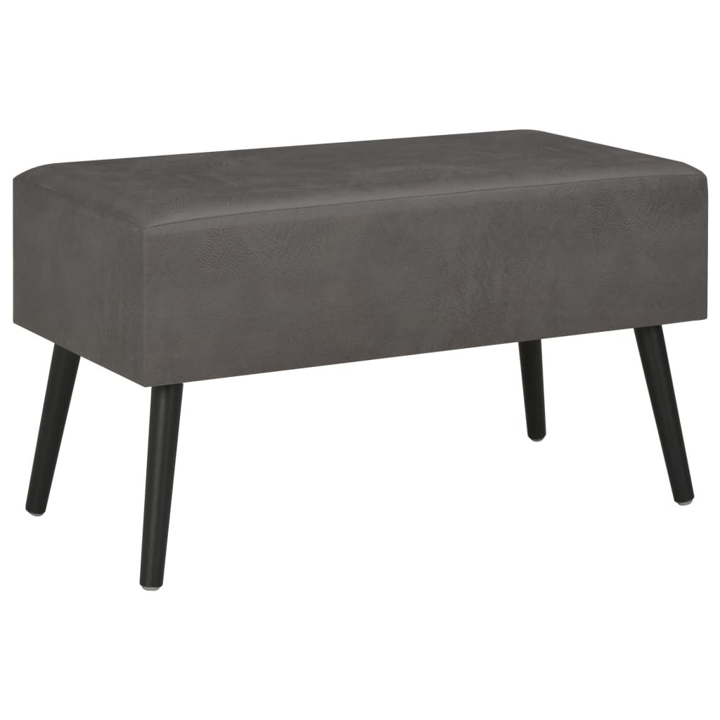 vidaXL Măsuță de cafea, gri, 80 x 40 x 46 cm, piele ecologică vidaXL Măsuță de cafea, gri, 80 x 40 x 46 cm, piele ecologică