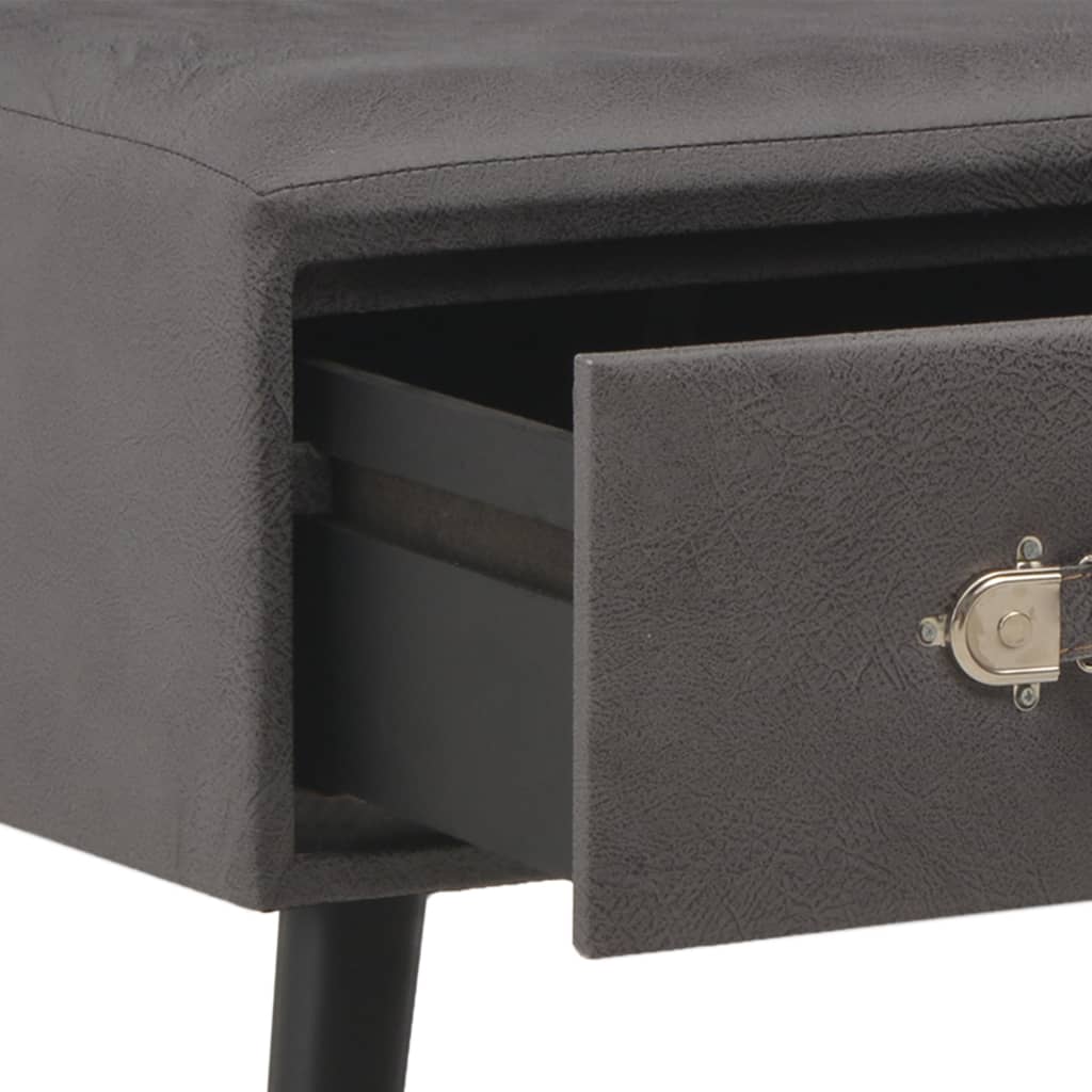 vidaXL Măsuță de cafea, gri, 80 x 40 x 46 cm, piele ecologică vidaXL Măsuță de cafea, gri, 80 x 40 x 46 cm, piele ecologică