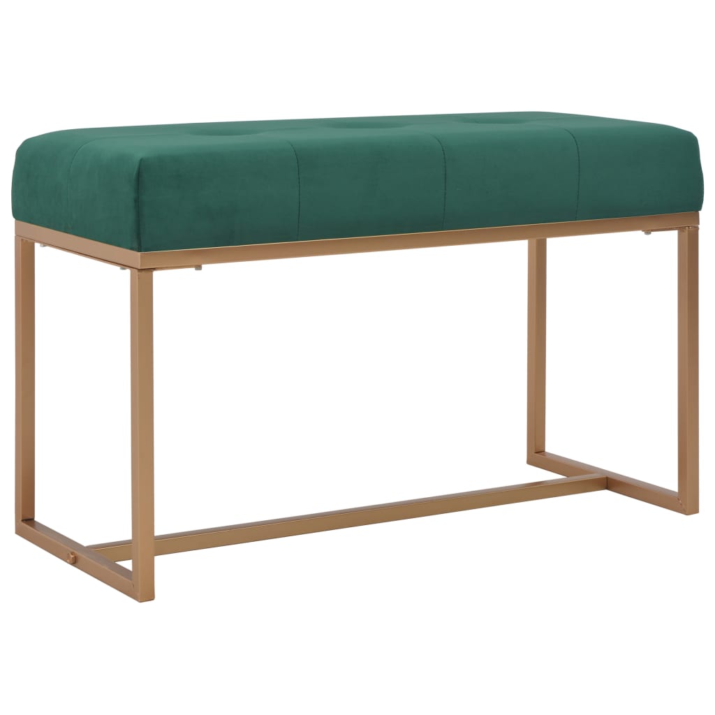 vidaXL Bancă, verde, 80 cm, catifea vidaXL Bancă, verde, 80 cm, catifea