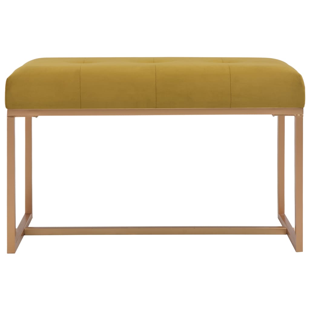 vidaXL Bancă, muștar, 80 cm, catifea vidaXL Bancă, muștar, 80 cm, catifea