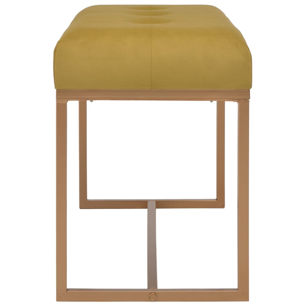vidaXL Bancă, muștar, 80 cm, catifea vidaXL Bancă, muștar, 80 cm, catifea
