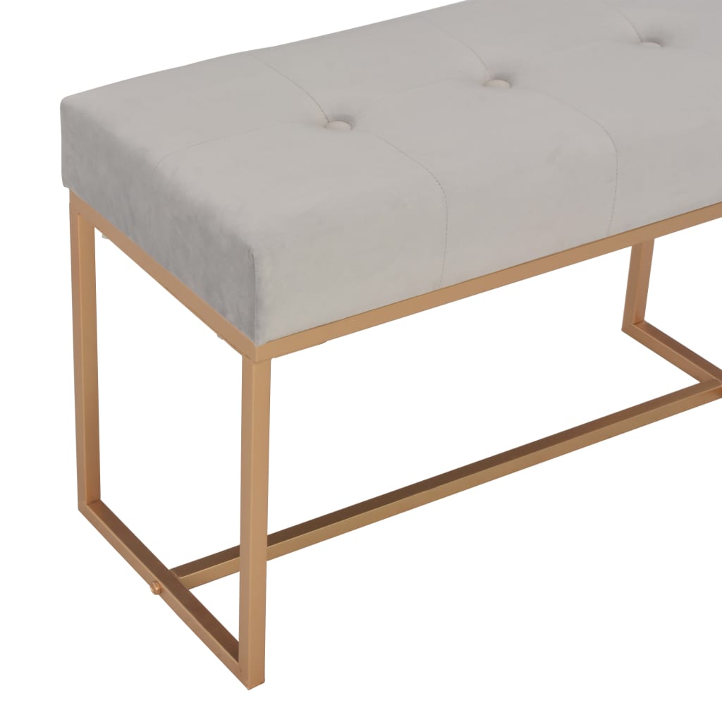 vidaXL Bancă, gri, 80 cm, catifea