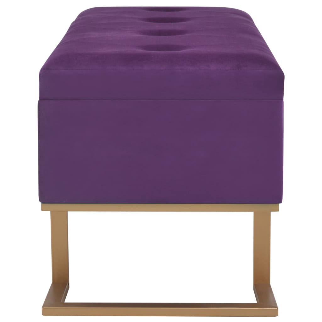 vidaXL Banchetă cu un compartiment de depozitare violet 105cm catifea