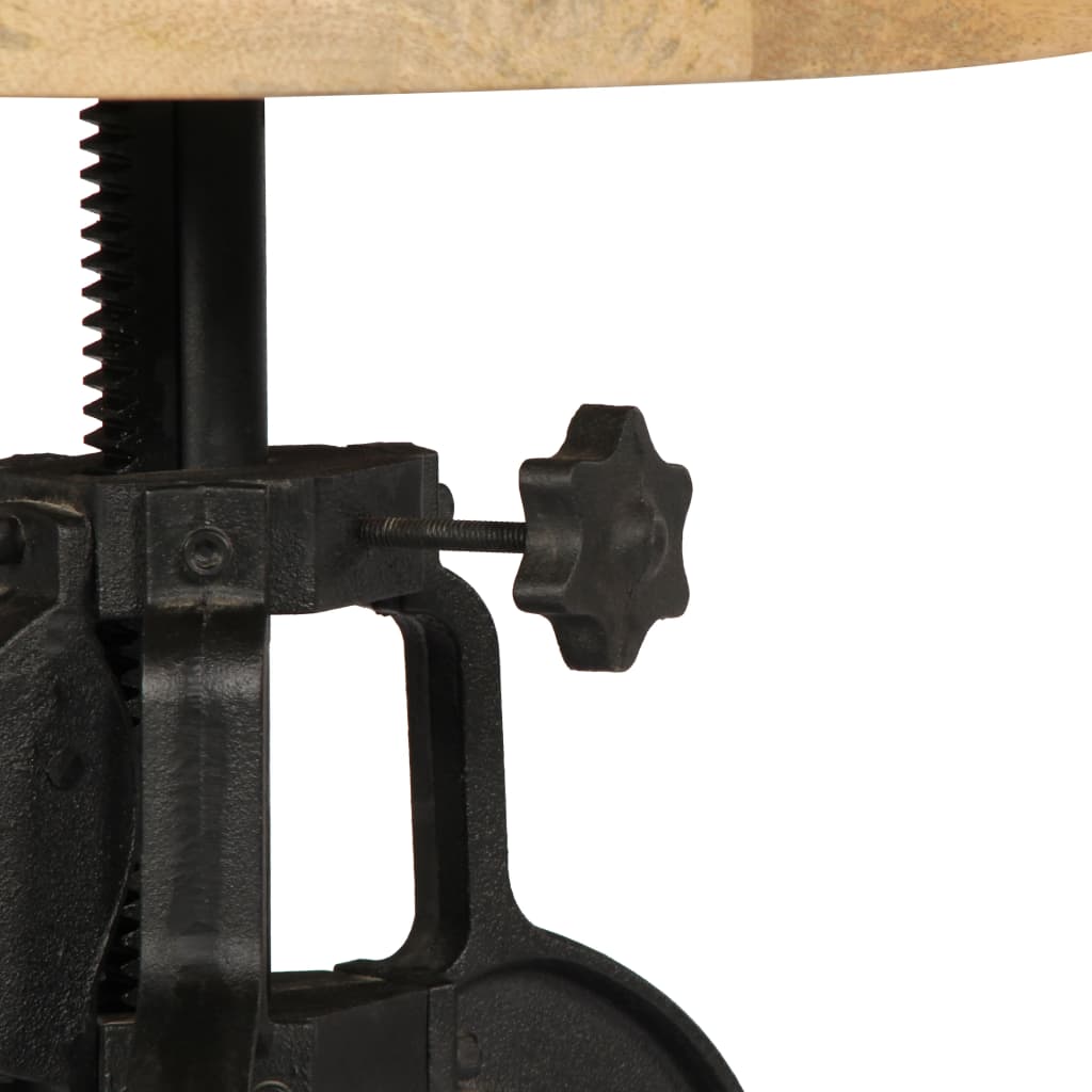 vidaXL Masă laterală, 45x (45-62) cm, lemn masiv de mango și fontă