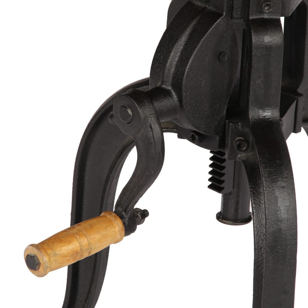 vidaXL Masă laterală, 45x (45-62) cm, lemn masiv reciclat și fontă