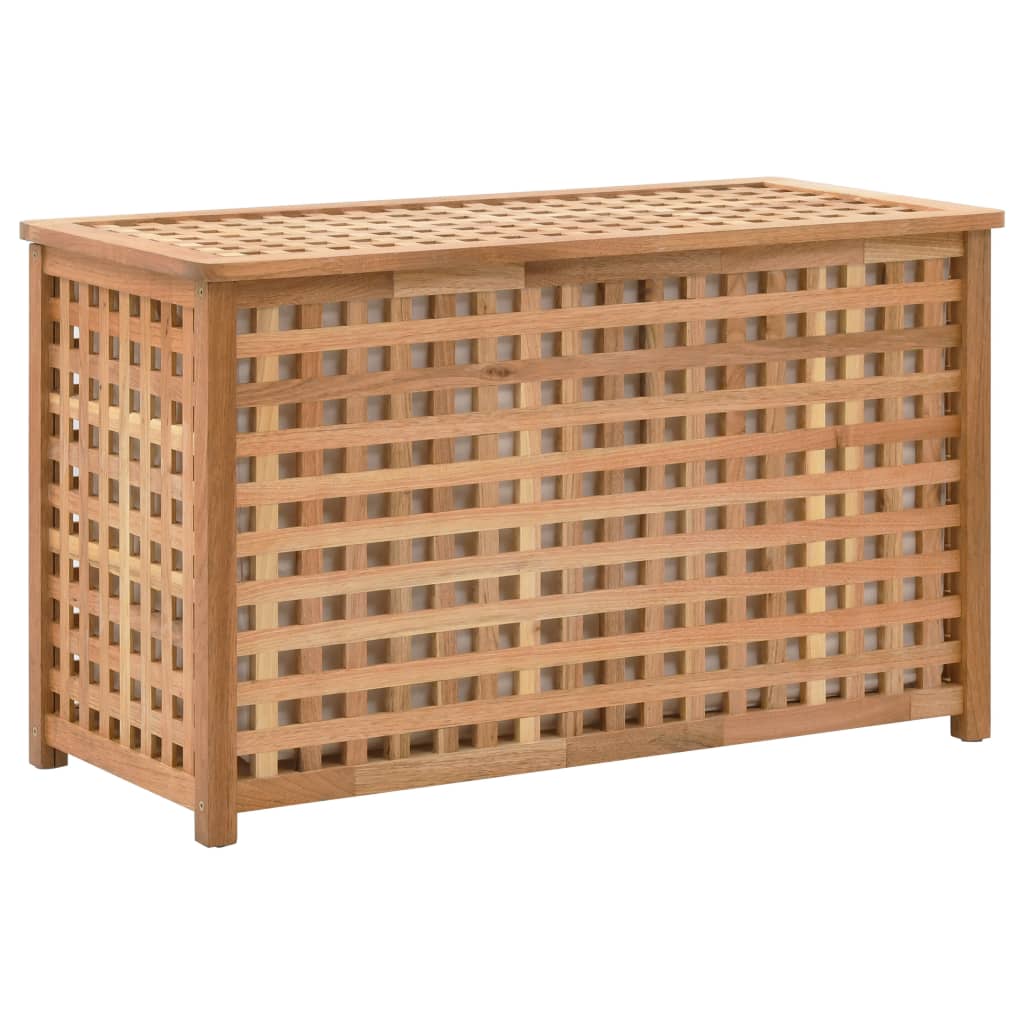 vidaXL Cufăr de rufe, 77,5x37,5x46,5 cm, lemn masiv de nuc vidaXL Cufăr de rufe, 77,5x37,5x46,5 cm, lemn masiv de nuc