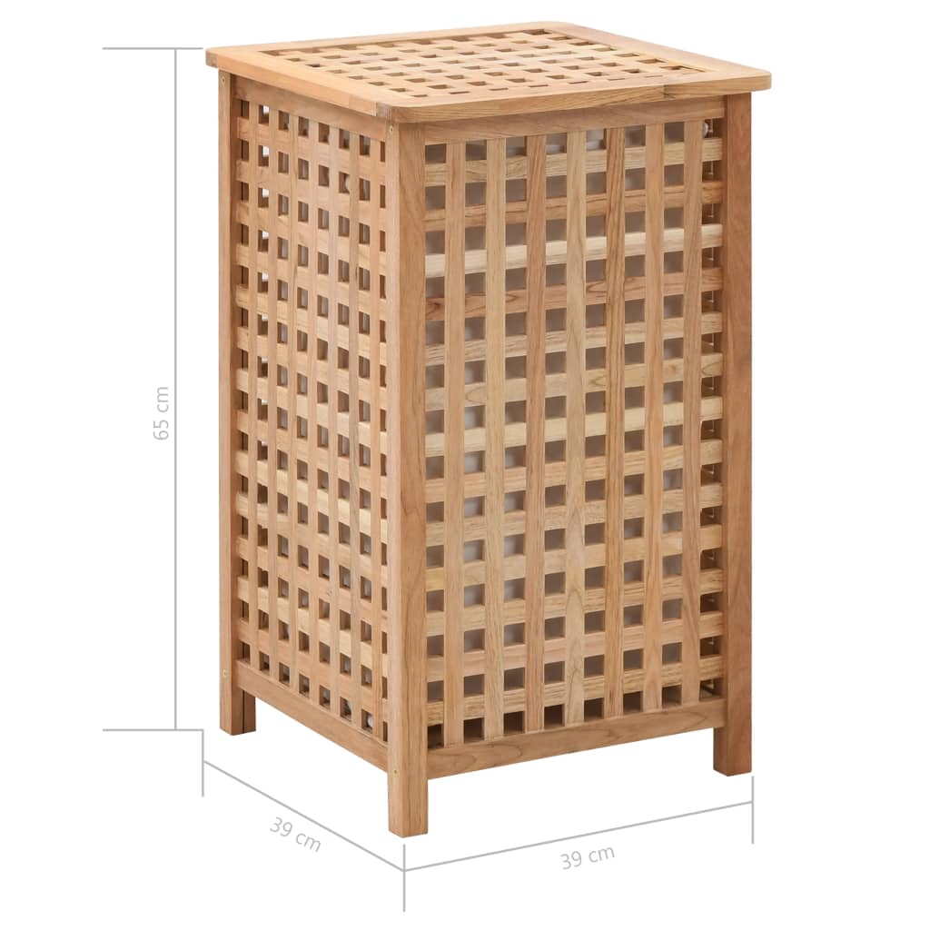 vidaXL Coș de rufe, 39x39x65 cm, lemn masiv de nuc vidaXL Coș de rufe, 39x39x65 cm, lemn masiv de nuc
