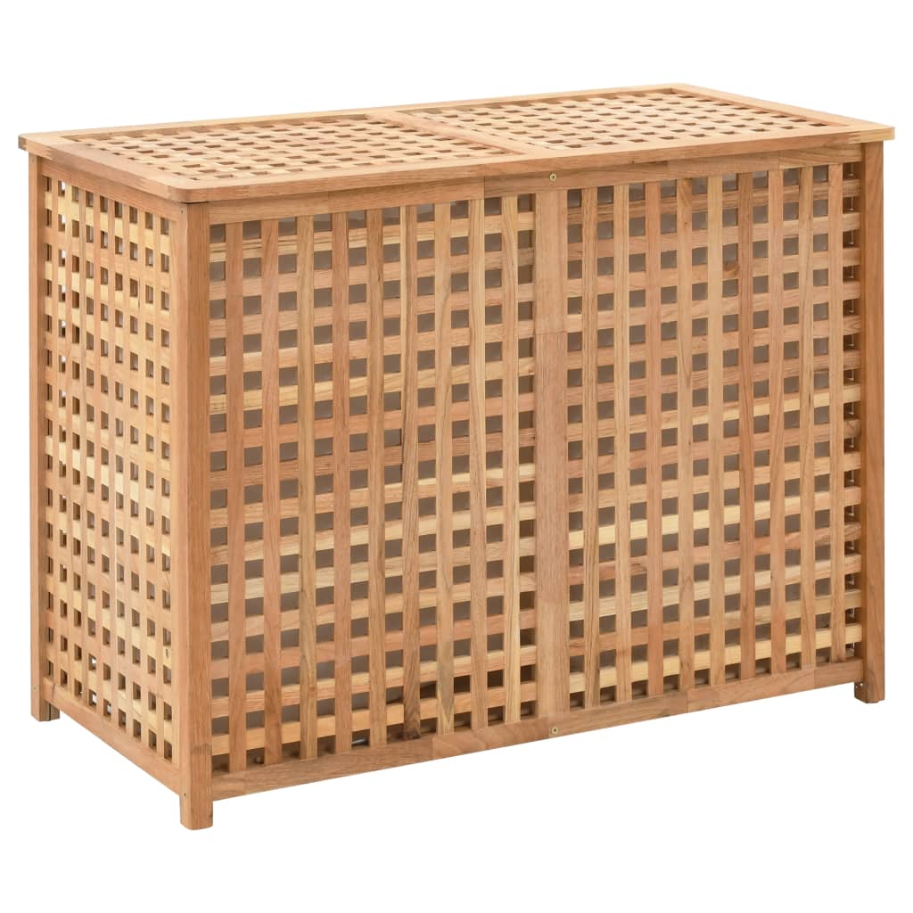 vidaXL Coș de rufe, 87,5x46x67 cm, lemn masiv de nuc vidaXL Coș de rufe, 87,5x46x67 cm, lemn masiv de nuc