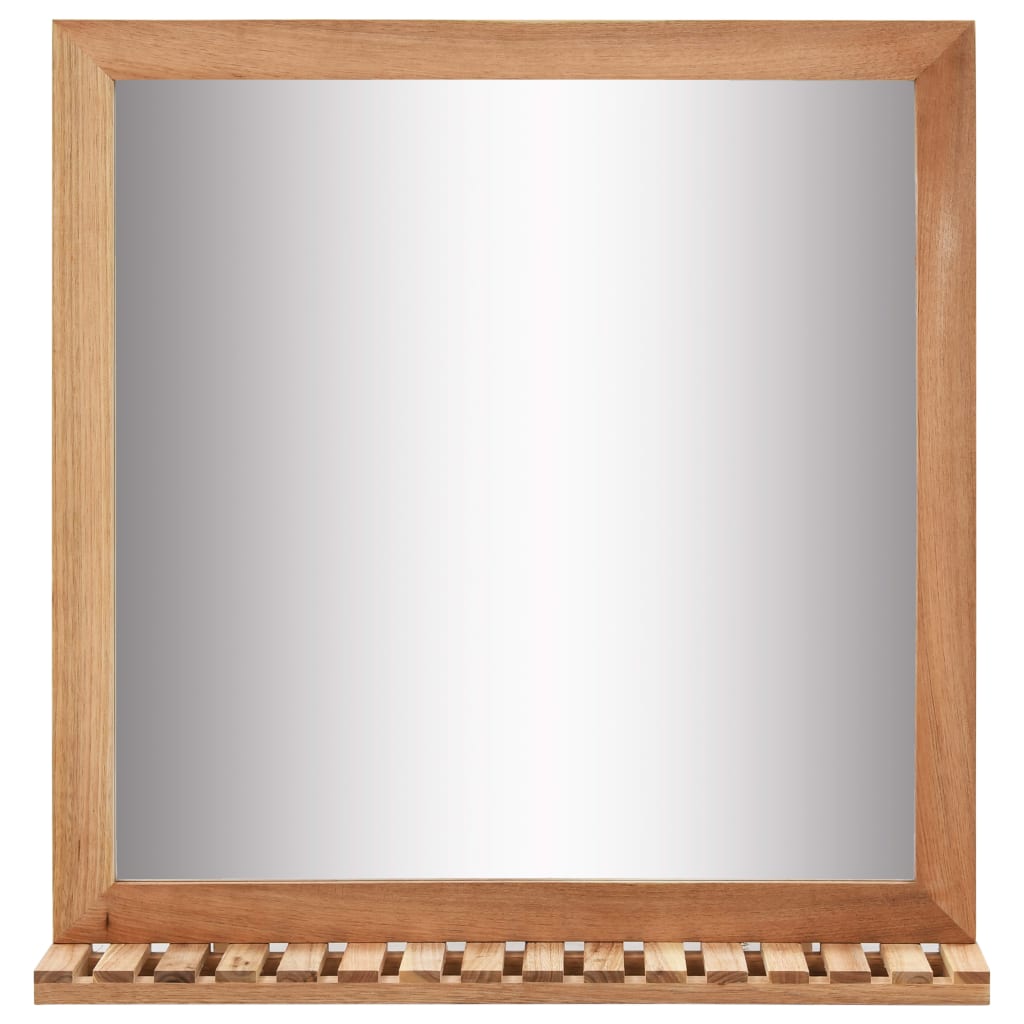 vidaXL Oglindă de baie, 60 x 12 x 62 cm, lemn masiv de nuc vidaXL Oglindă de baie, 60 x 12 x 62 cm, lemn masiv de nuc