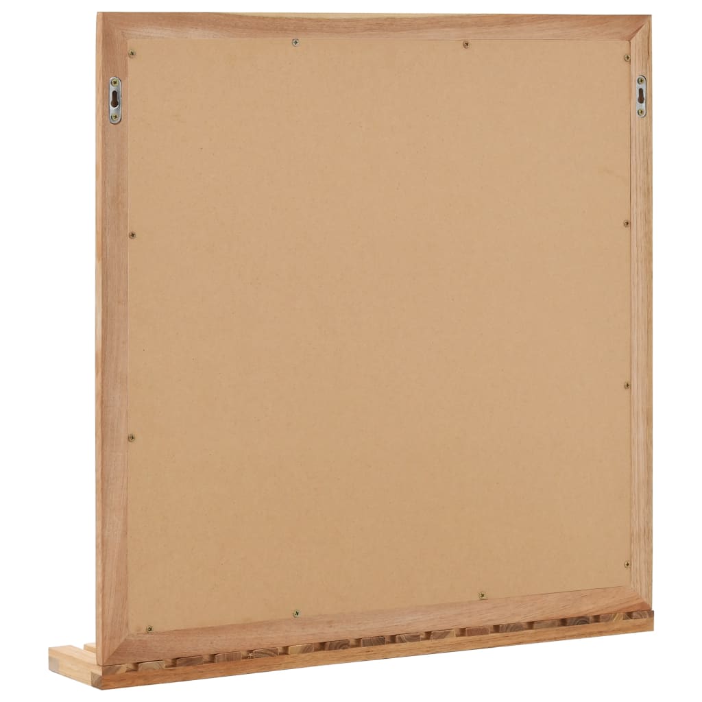 vidaXL Oglindă de baie, 60 x 12 x 62 cm, lemn masiv de nuc vidaXL Oglindă de baie, 60 x 12 x 62 cm, lemn masiv de nuc