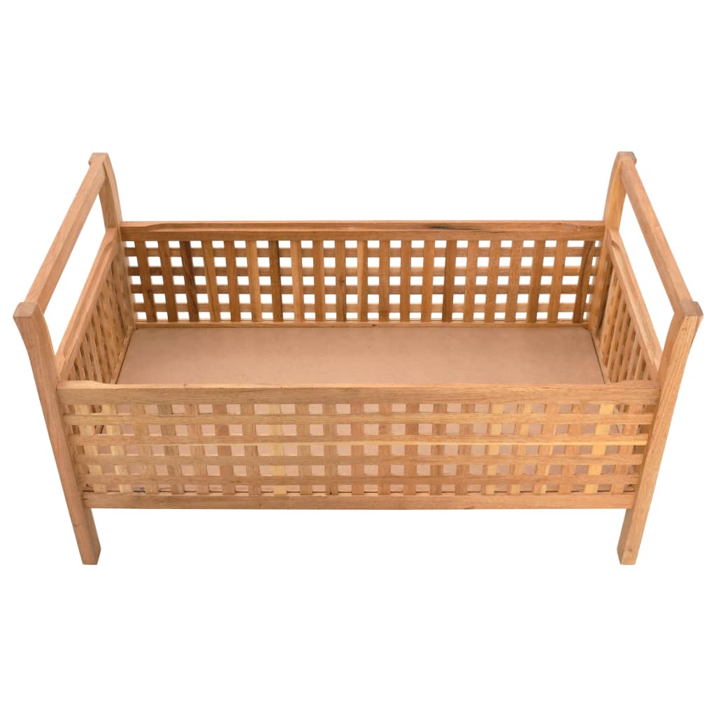 vidaXL Bancă de depozitare, 93 x 49 x 49 cm, lemn masiv de nuc vidaXL Bancă de depozitare, 93 x 49 x 49 cm, lemn masiv de nuc