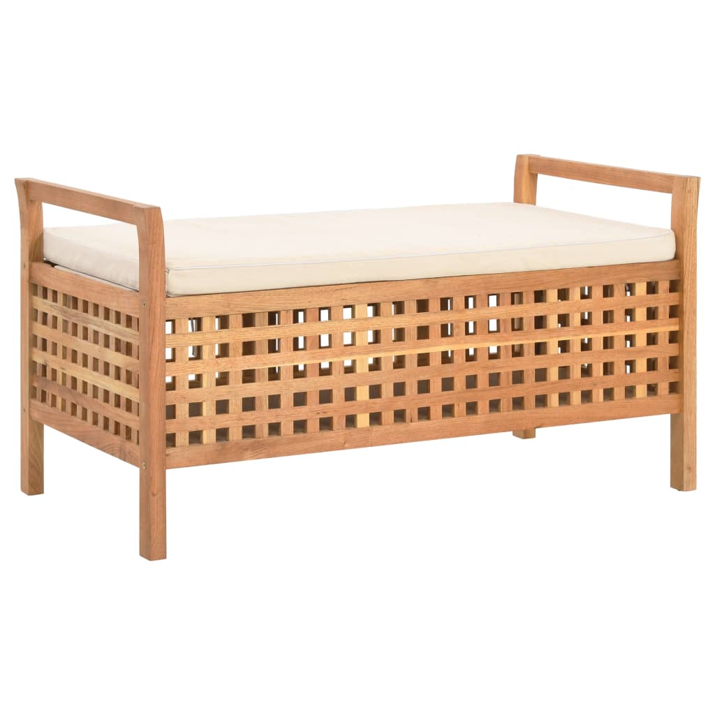 vidaXL Bancă de depozitare, 93 x 49 x 49 cm, lemn masiv de nuc vidaXL Bancă de depozitare, 93 x 49 x 49 cm, lemn masiv de nuc