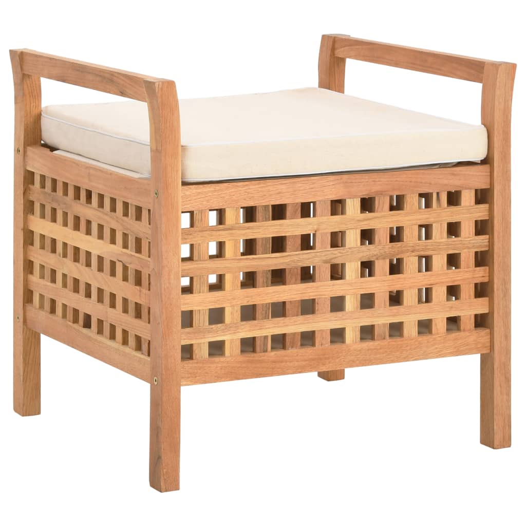 vidaXL Bancă de depozitare, 49x48x49 cm, lemn masiv de nuc vidaXL Bancă de depozitare, 49x48x49 cm, lemn masiv de nuc