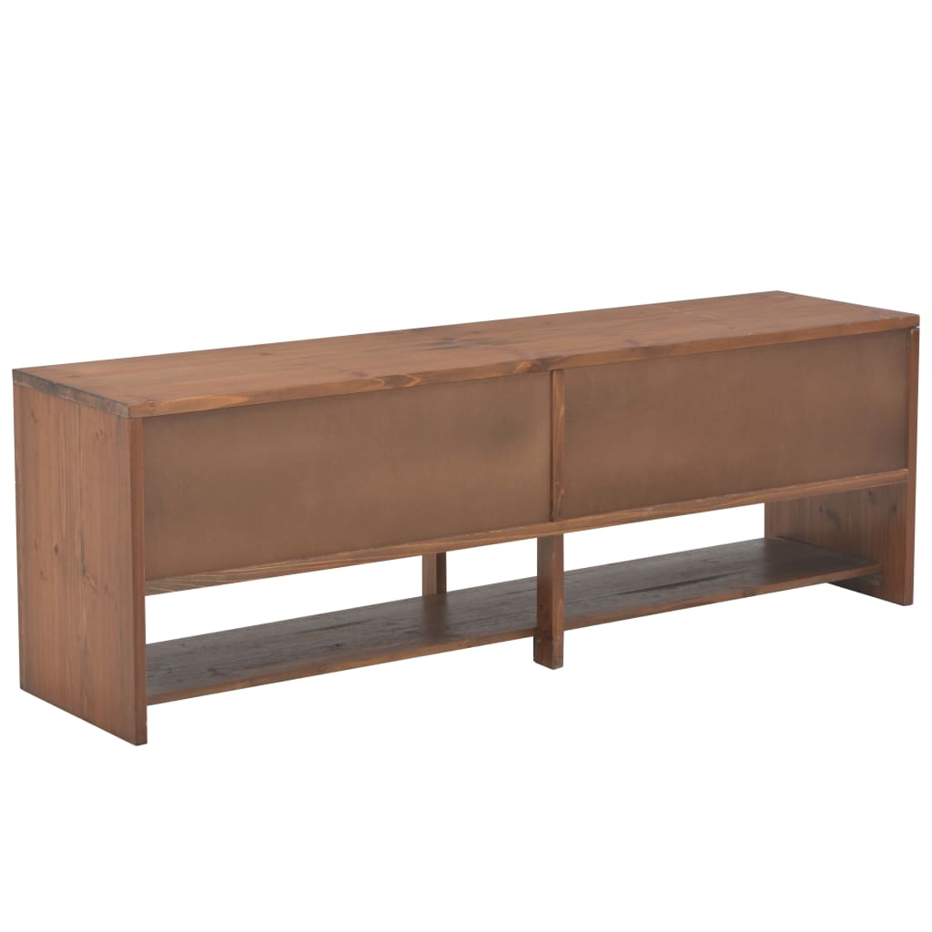 vidaXL Comodă TV cu 4 sertare, 120x30x40 cm, lemn masiv de brad
