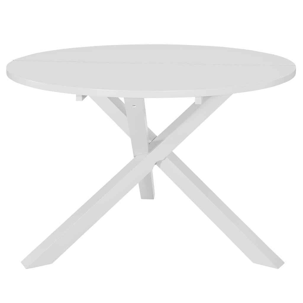 vidaXL Masă de bucătărie, alb, 120 x 75 cm, MDF