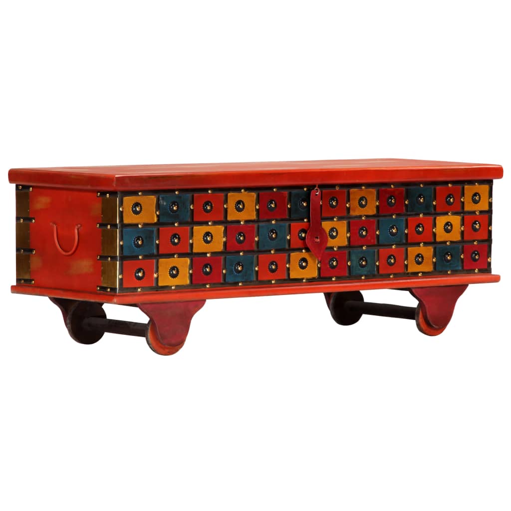 vidaXL Ladă de depozitare, roșu, 110x40x40 cm, lemn masiv de acacia vidaXL Ladă de depozitare, roșu, 110x40x40 cm, lemn masiv de acacia