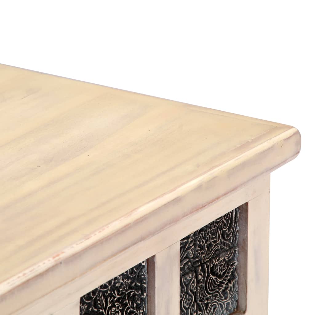 vidaXL Ladă de depozitare, alb, 110x40x45 cm, lemn masiv de acacia vidaXL Ladă de depozitare, alb, 110x40x45 cm, lemn masiv de acacia