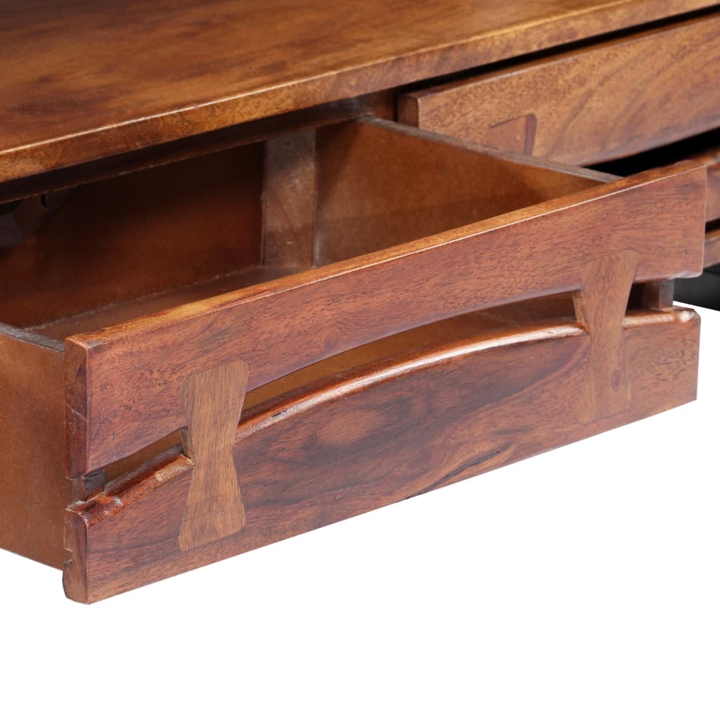 vidaXL Comodă TV, 140 x 30 x 45 cm, lemn masiv de acacia