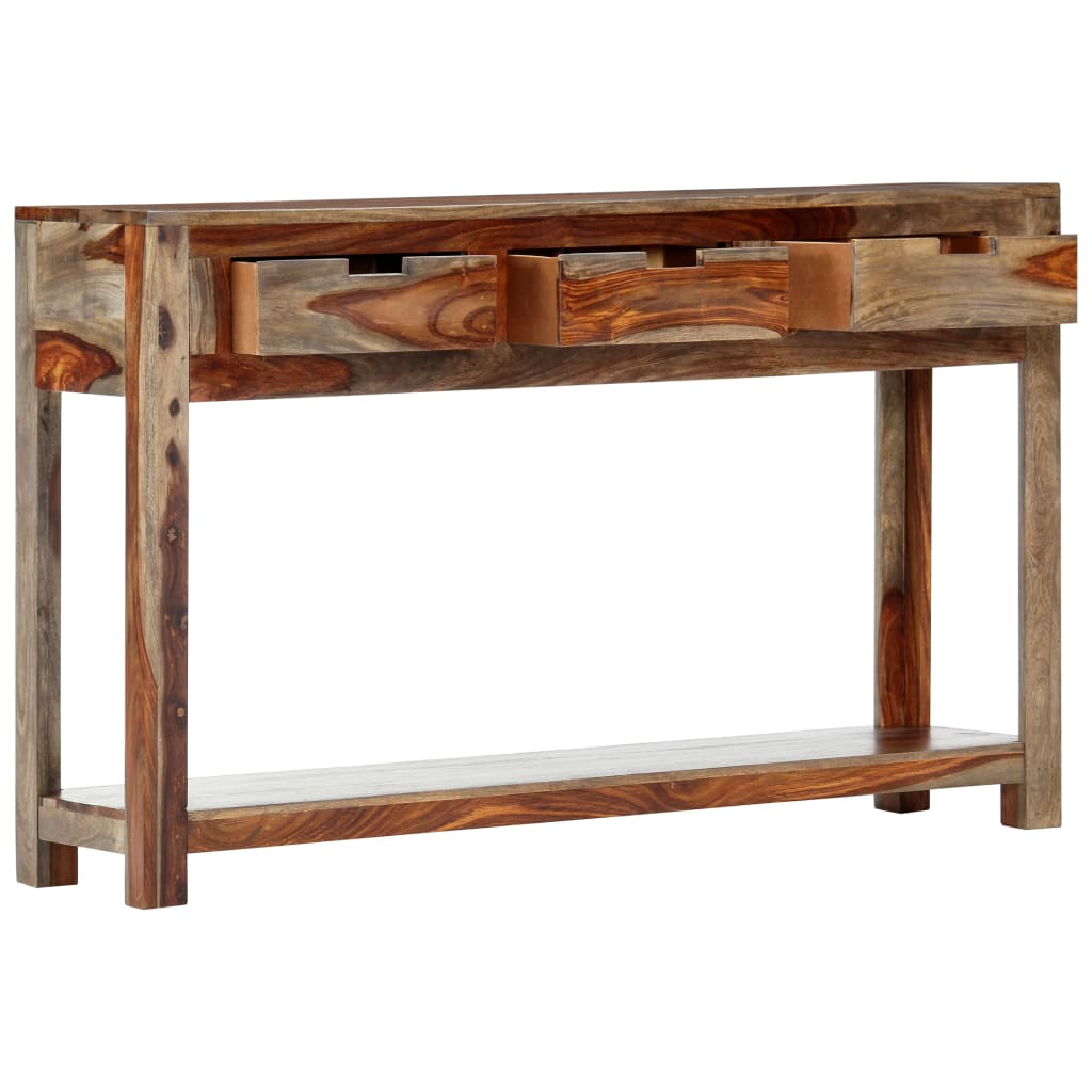 vidaXL Masă consolă cu 3 sertare, 120x30x75 cm, lemn masiv de acacia
