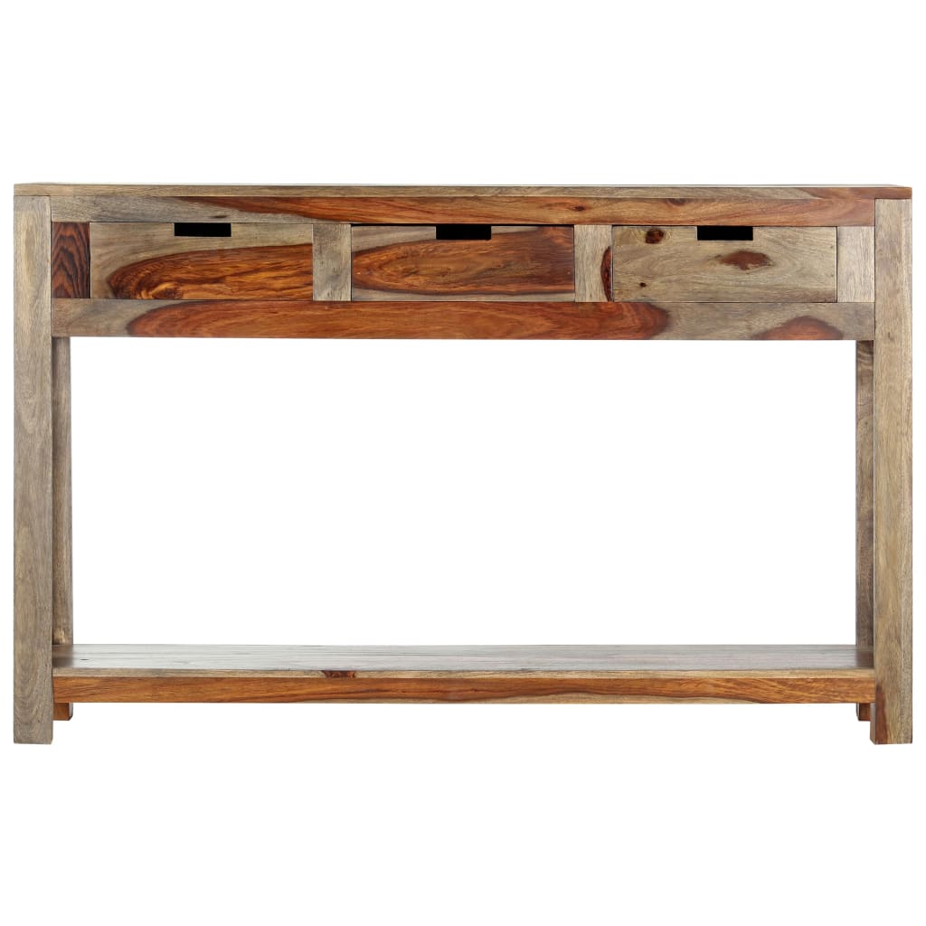 vidaXL Masă consolă cu 3 sertare, 120x30x75 cm, lemn masiv de acacia