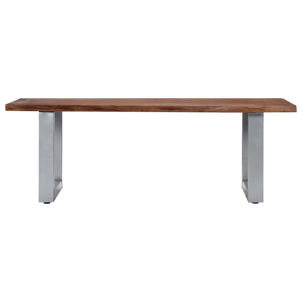 vidaXL Măsuță cafea, muchii naturale, 115x60x40 cm, lemn masiv acacia vidaXL Măsuță cafea, muchii naturale, 115x60x40 cm, lemn masiv acacia