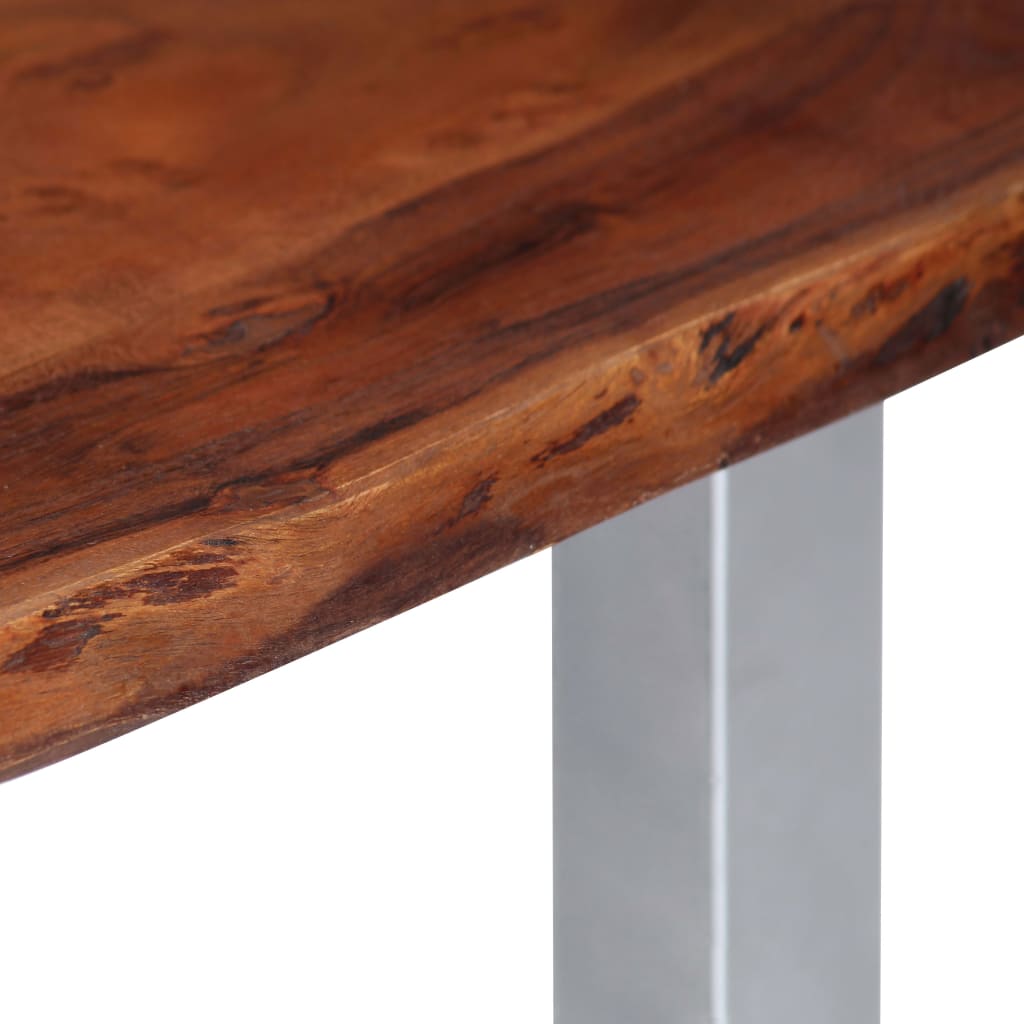 vidaXL Măsuță cafea, muchii naturale, 115x60x40 cm, lemn masiv acacia vidaXL Măsuță cafea, muchii naturale, 115x60x40 cm, lemn masiv acacia
