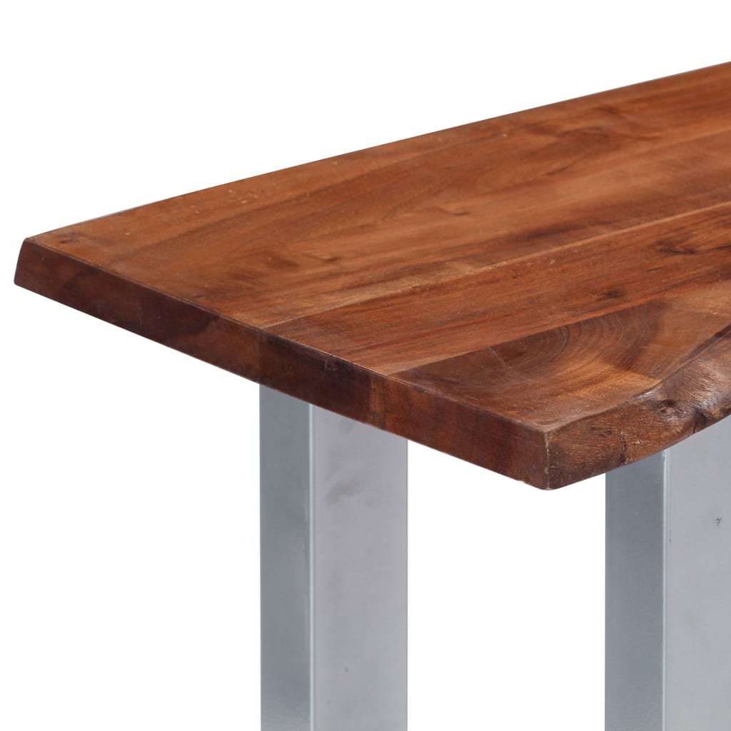 vidaXL Masă consolă, 115x35x76 cm, lemn masiv de acacia și fier vidaXL Masă consolă, 115x35x76 cm, lemn masiv de acacia și fier