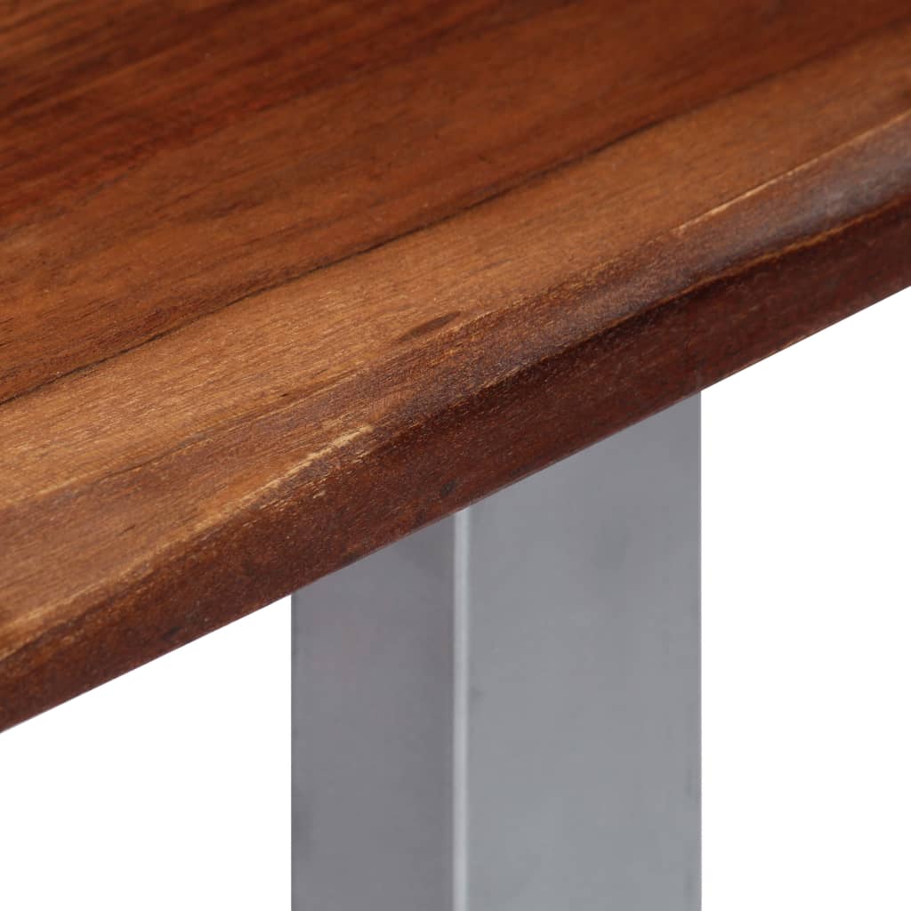 vidaXL Masă consolă, 115x35x76 cm, lemn masiv de acacia și fier vidaXL Masă consolă, 115x35x76 cm, lemn masiv de acacia și fier