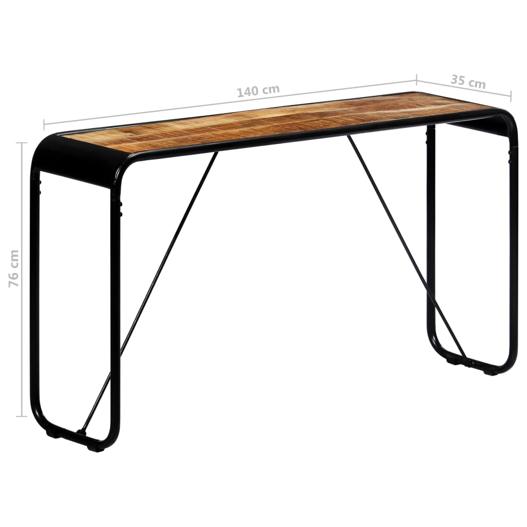 vidaXL Masă consolă, 140 x 35 x 76 cm, lemn masiv de mango nefinisat vidaXL Masă consolă, 140 x 35 x 76 cm, lemn masiv de mango nefinisat