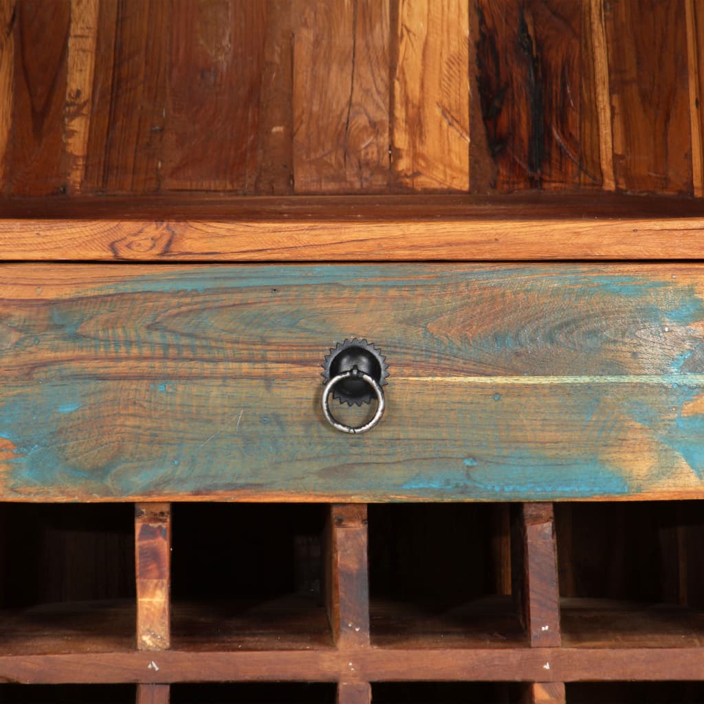 vidaXL Dulap de vinuri, 50 x 40 x 180 cm, lemn masiv reciclat