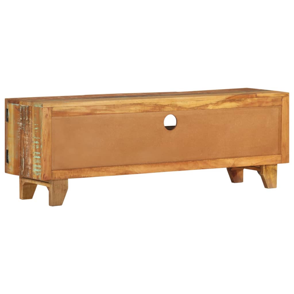 vidaXL Comodă TV sculptată manual, 120x30x40 cm, lemn masiv reciclat