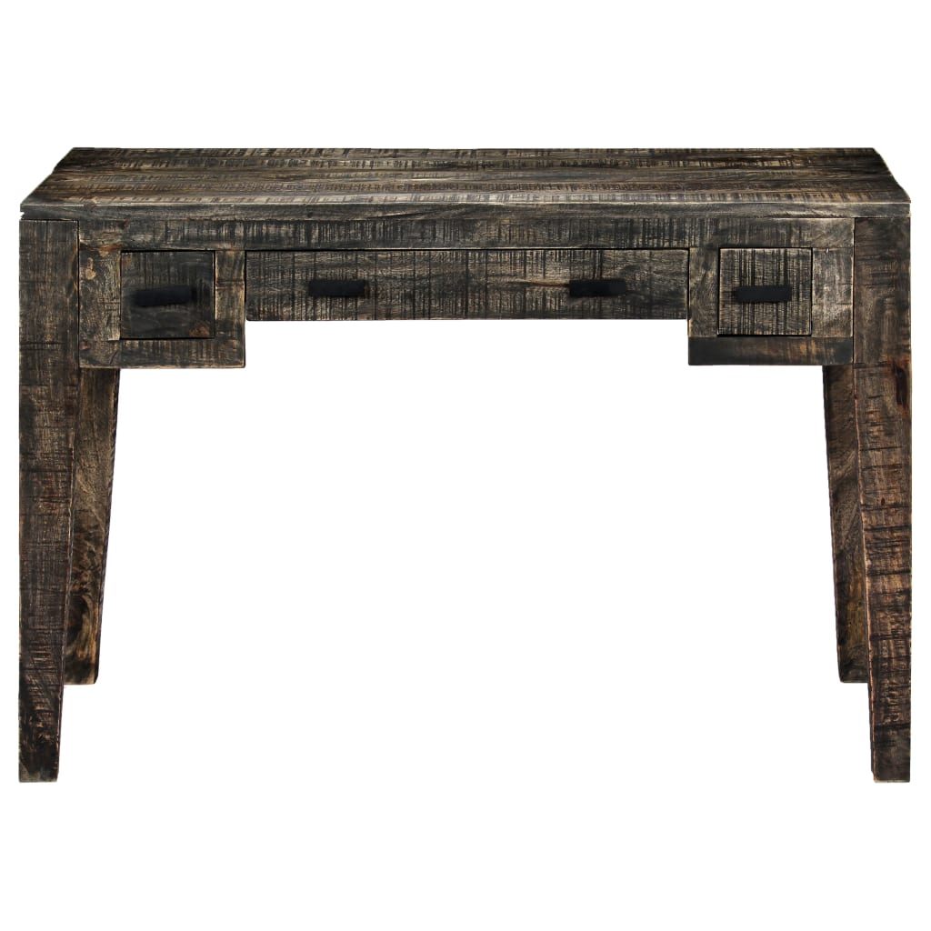 vidaXL Birou, negru, 110 x 50 x 75 cm, lemn masiv de mango