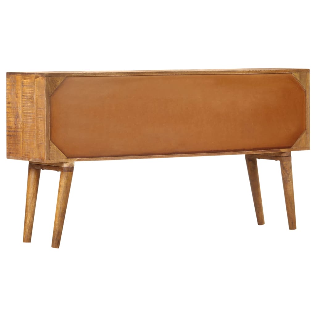 vidaXL Dulap, model imprimat, 130 x 30 x 70 cm, lemn masiv de mango